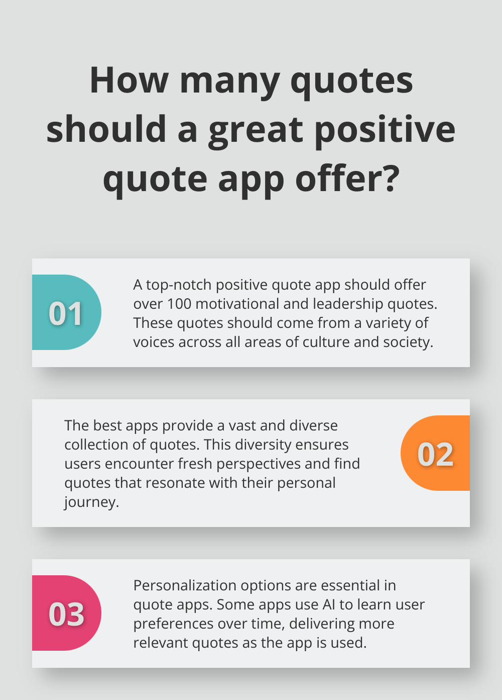 Infographic: How many quotes should a great positive quote app offer?