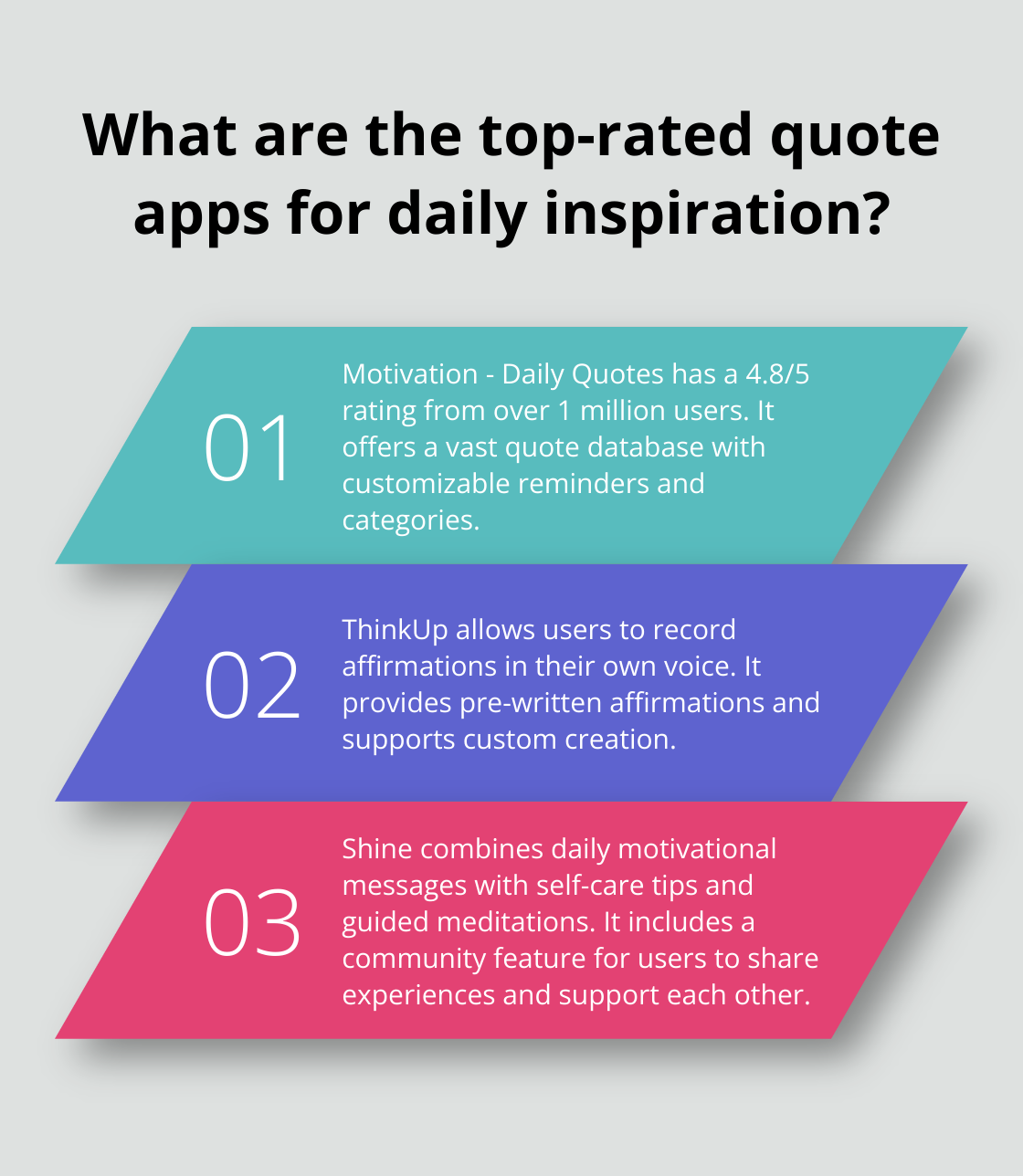 Infographic: What are the top-rated quote apps for daily inspiration? - app for daily positive quotes