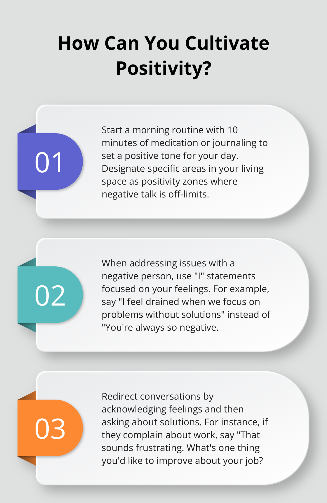 Infographic: How Can You Cultivate Positivity? - how to stay positive when living with a negative person