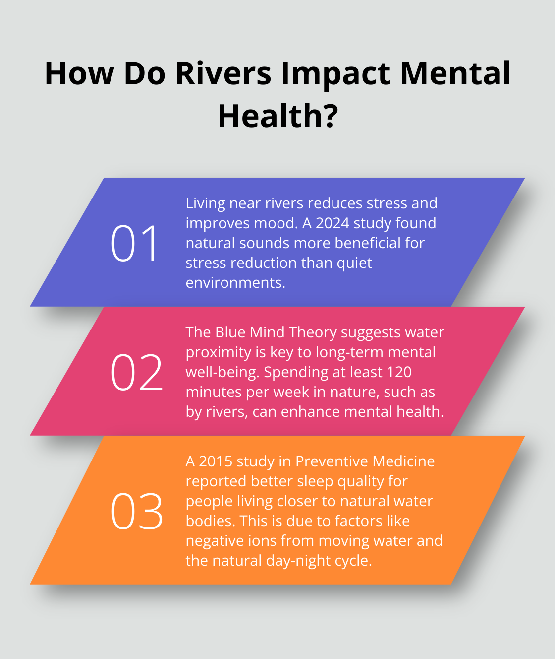 Infographic: How Do Rivers Impact Mental Health? - positive impacts of living near a river