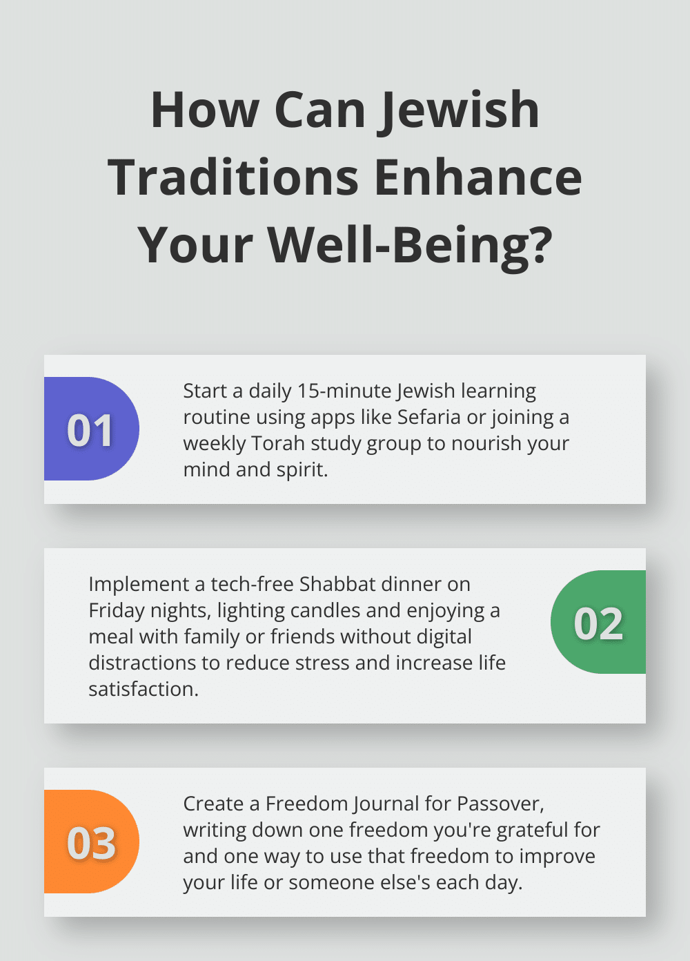 Infographic: How Can Jewish Traditions Enhance Your Well-Being? - positive jewish living