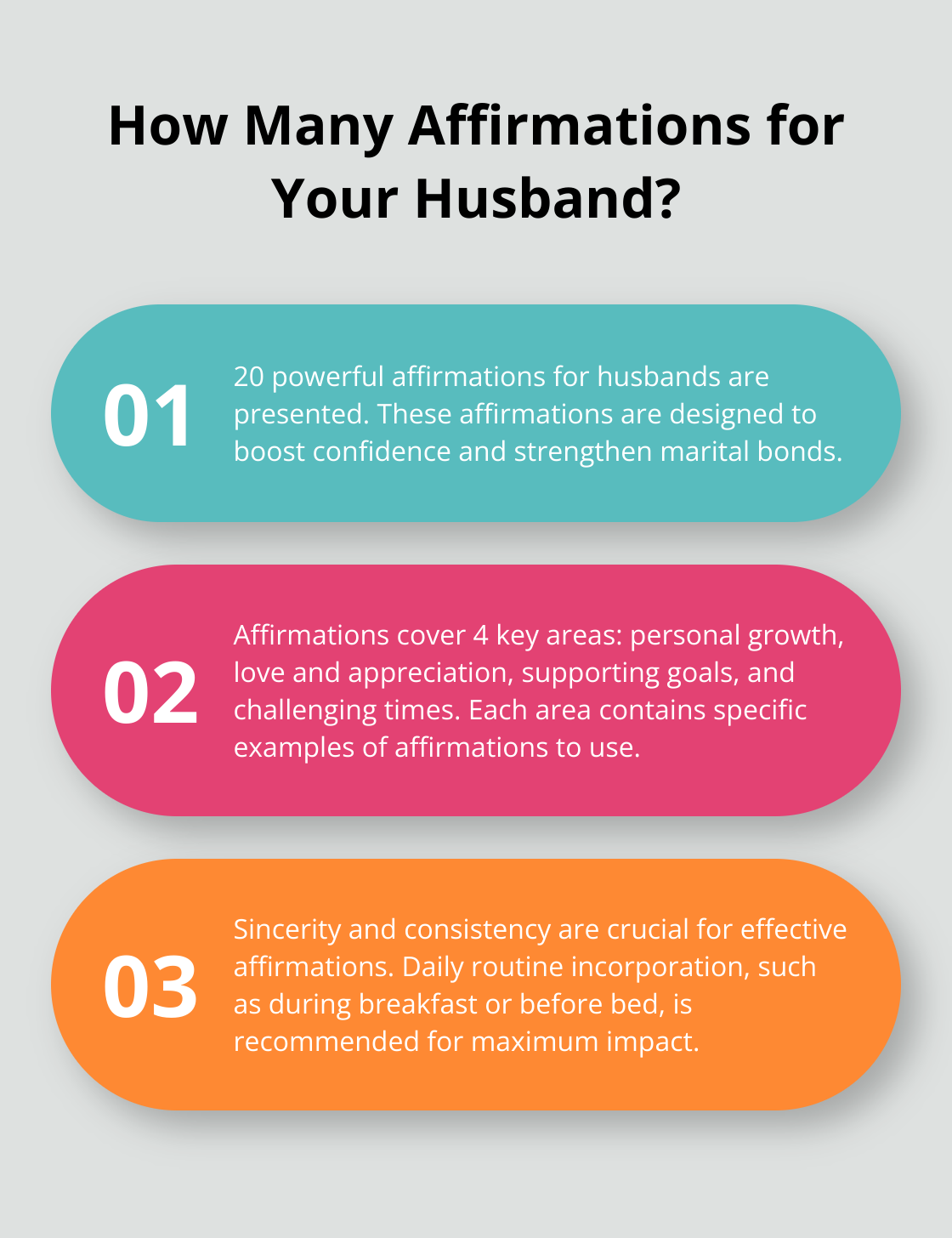 Infographic: How Many Affirmations for Your Husband?