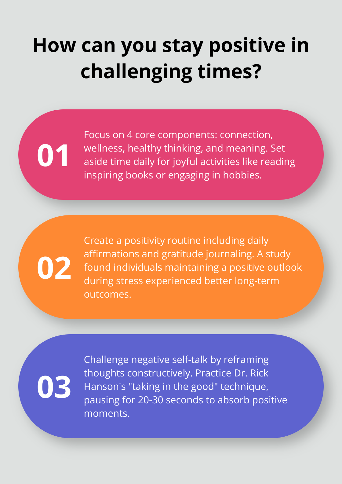 Infographic: How can you stay positive in challenging times?