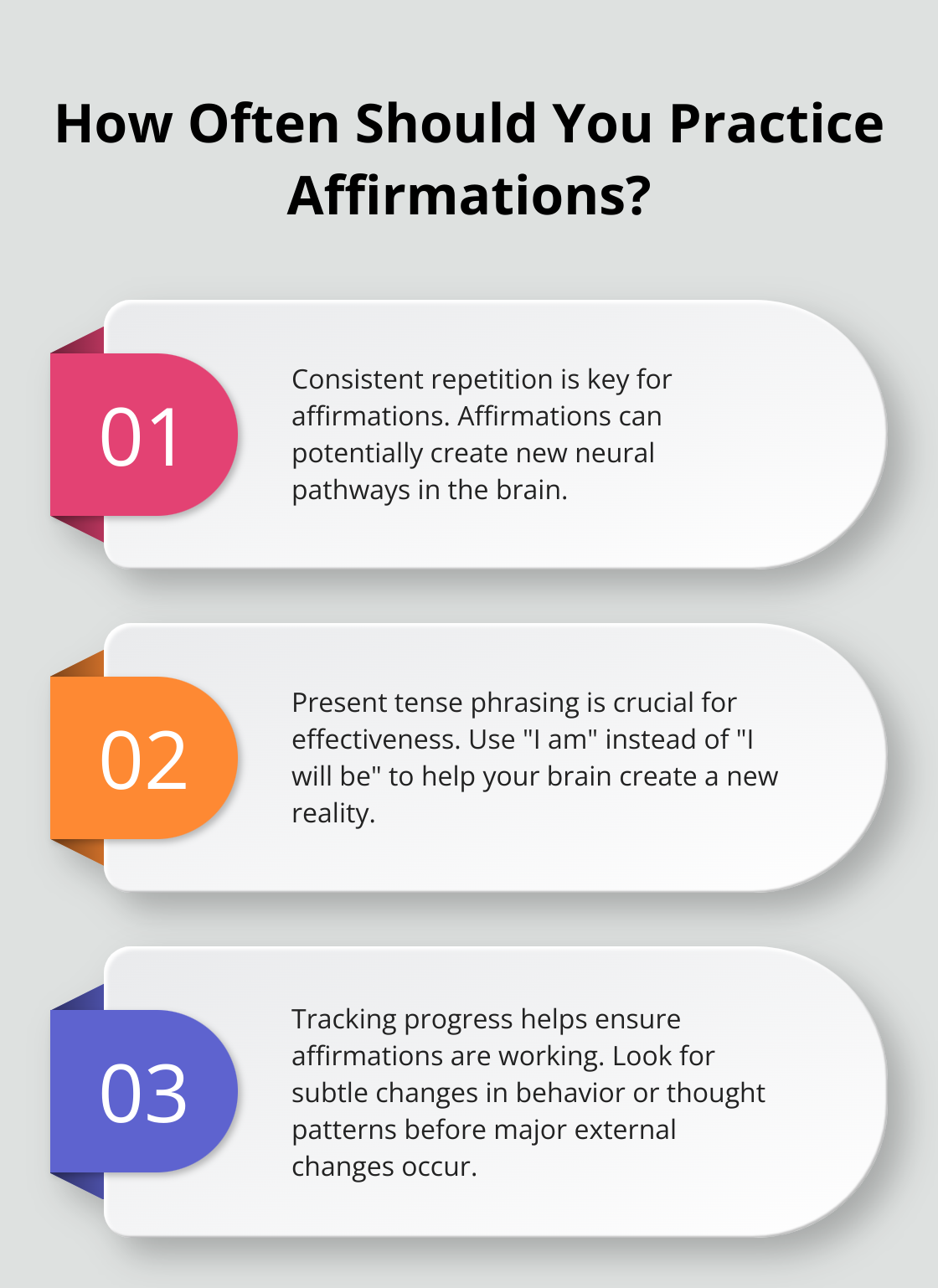 Infographic: How Often Should You Practice Affirmations?