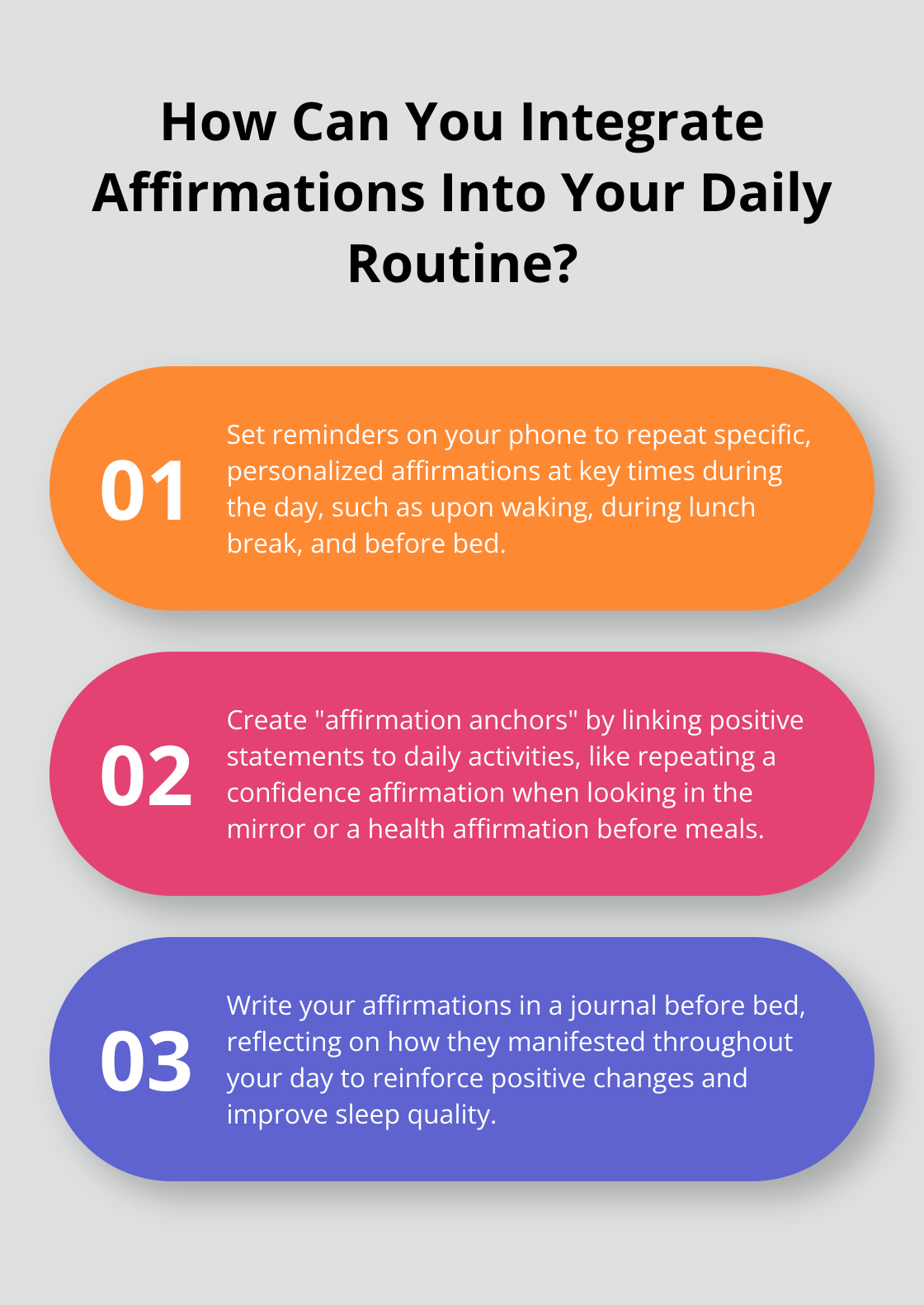 Infographic: How Can You Integrate Affirmations Into Your Daily Routine? - positive affirmations to say daily