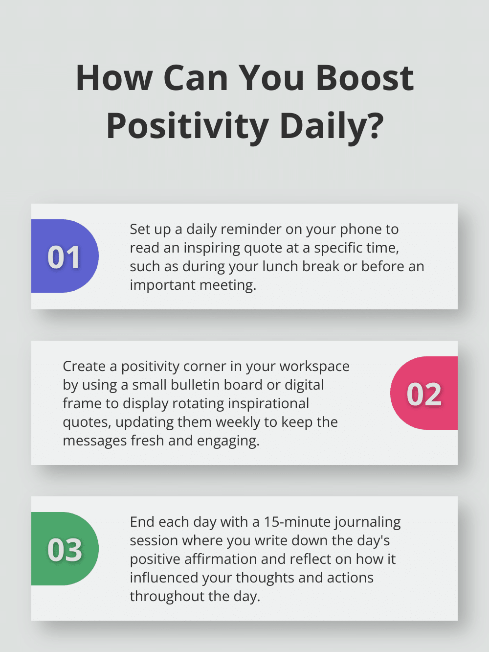 Infographic: How Can You Boost Positivity Daily? - positive daily reminder quotes