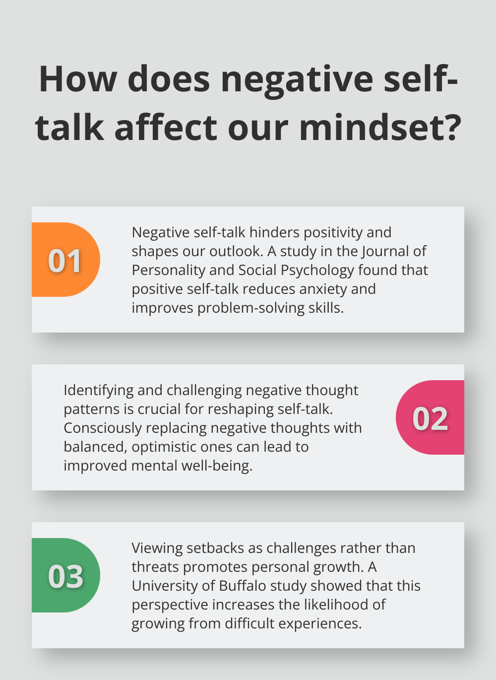 Infographic: How does negative self-talk affect our mindset? - tips on how to stay positive