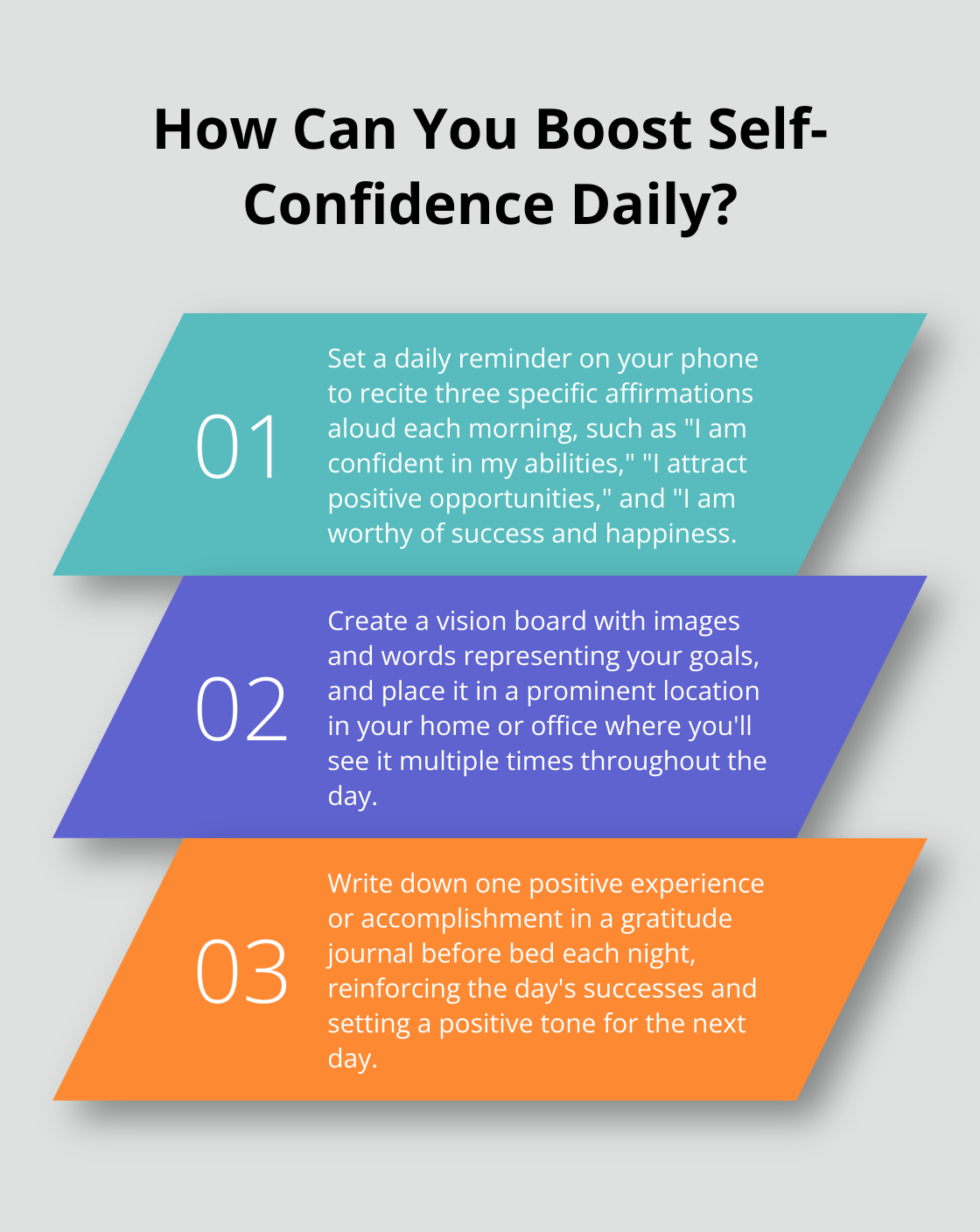 Infographic: How Can You Boost Self-Confidence Daily? - daily positive affirmations