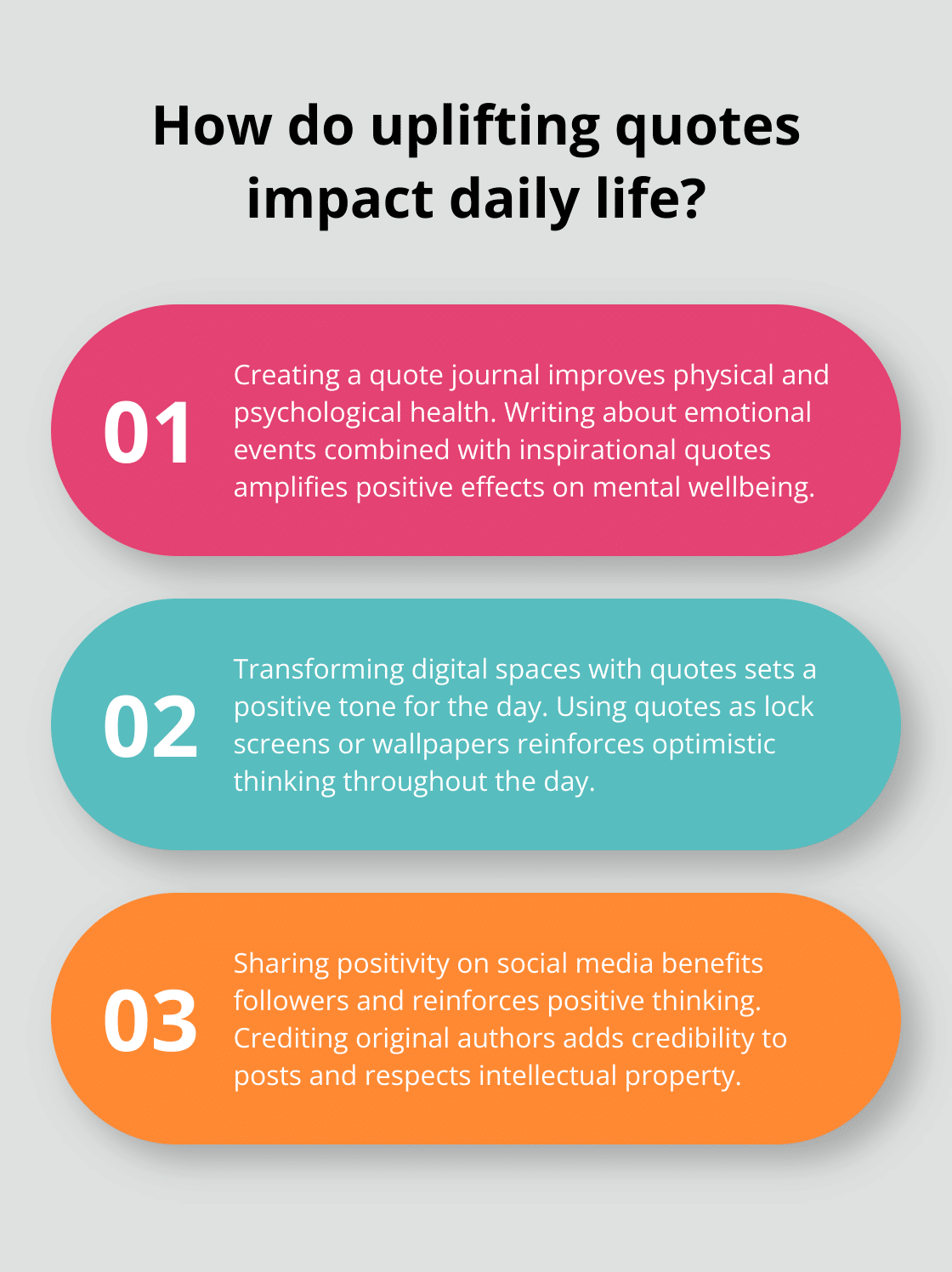 Infographic: How do uplifting quotes impact daily life? - positive daily quotes for mental health