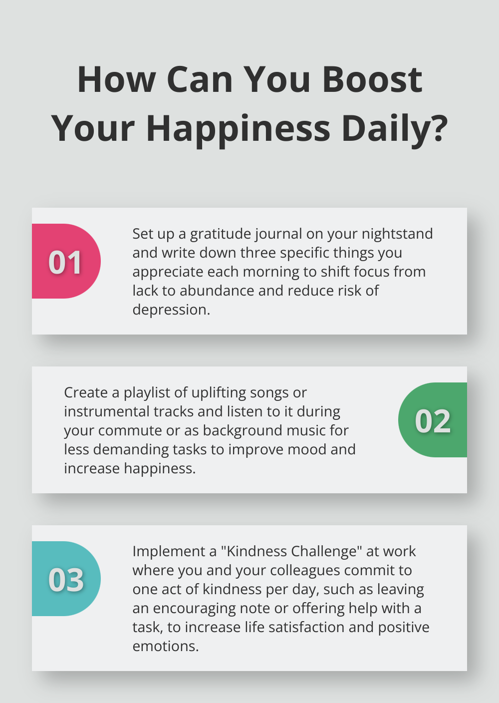 Infographic: How Can You Boost Your Happiness Daily? - positive things to do daily