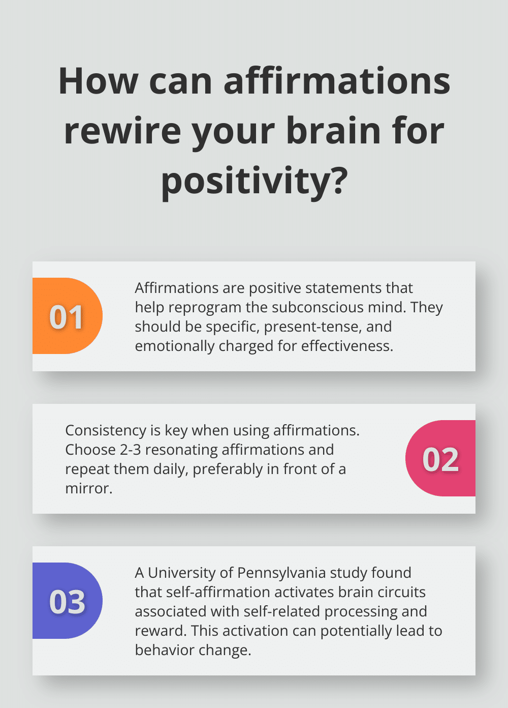 Infographic: How can affirmations rewire your brain for positivity? - tips on how to be positive