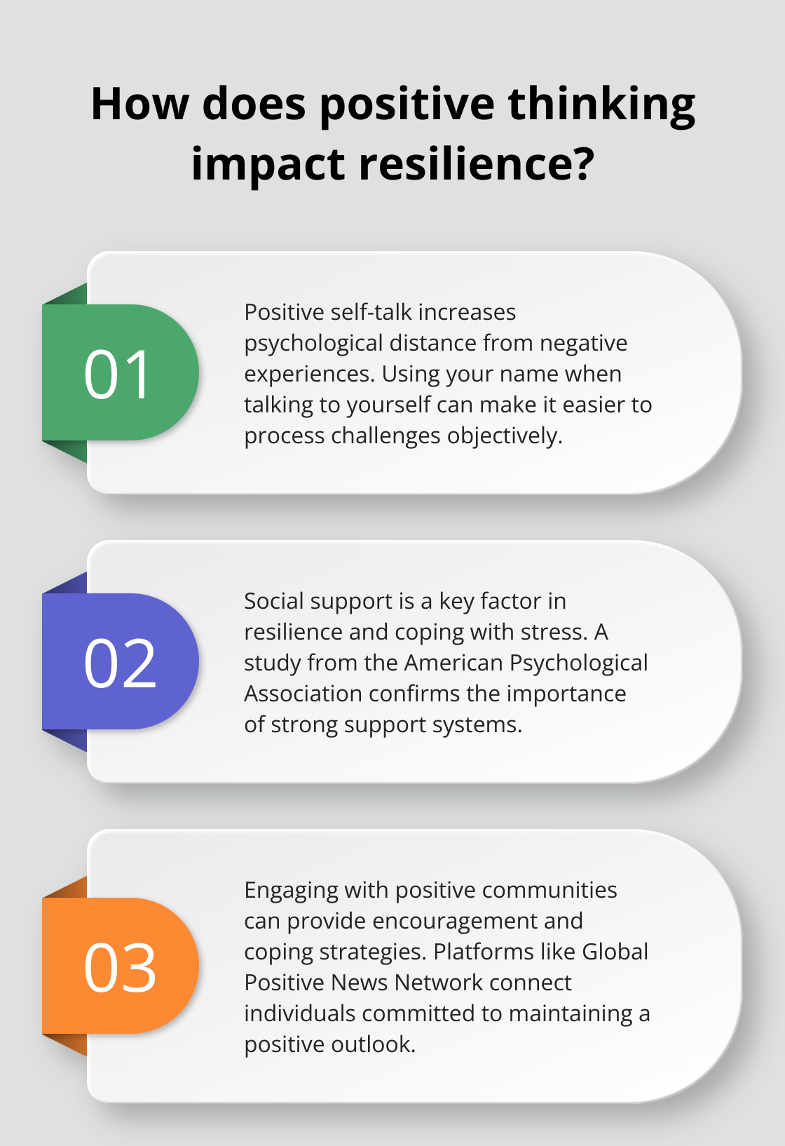 Infographic: How does positive thinking impact resilience? - tips to stay positive