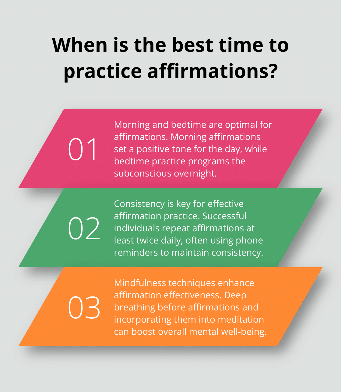 Infographic: When is the best time to practice affirmations?