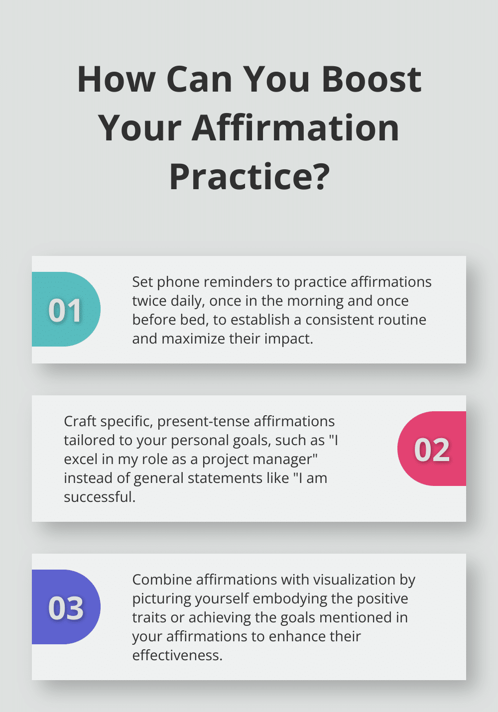 Infographic: How Can You Boost Your Affirmation Practice? - daily affirmations for positive energy