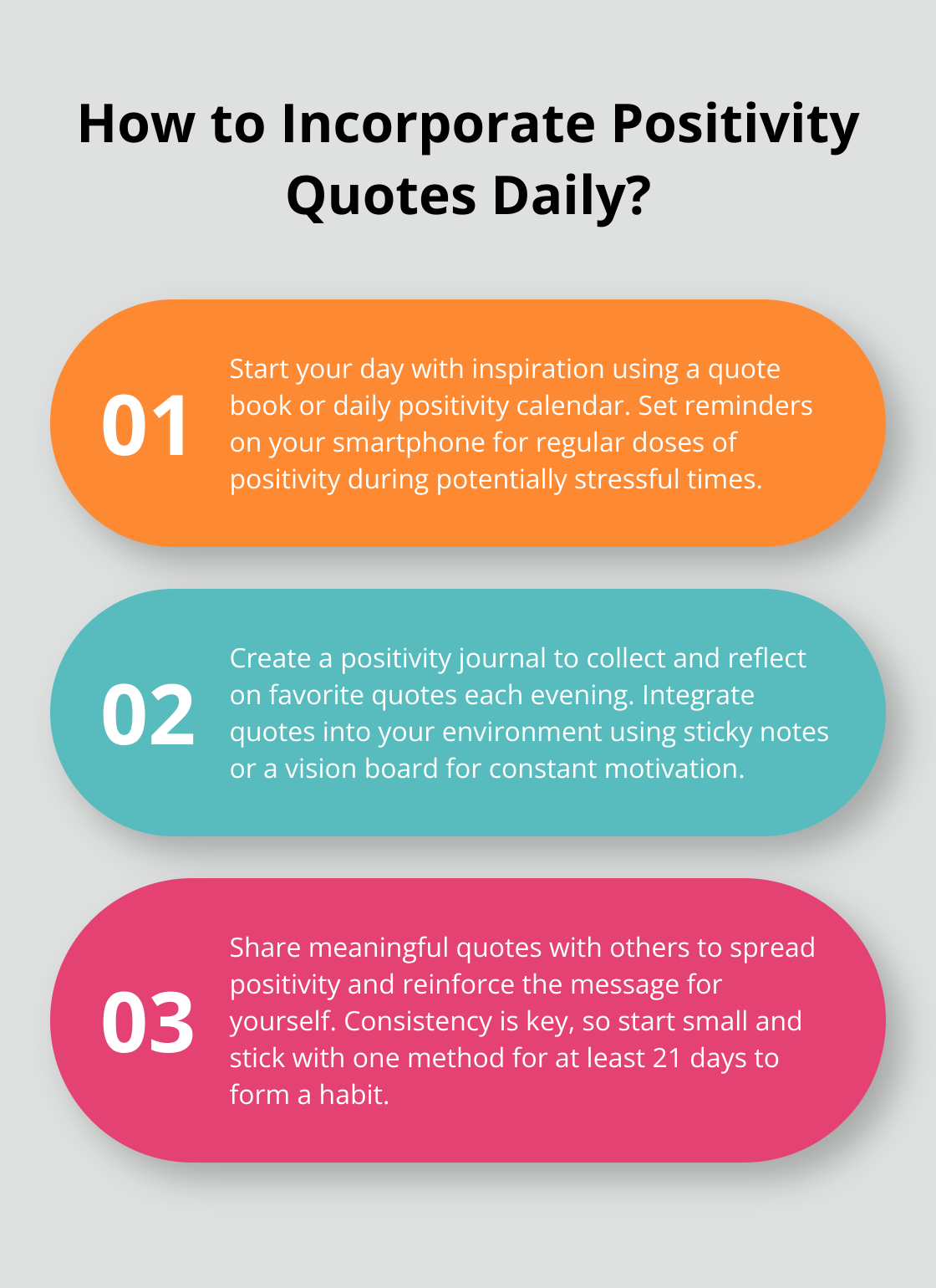 Infographic: How to Incorporate Positivity Quotes Daily? - daily dose of positivity quotes