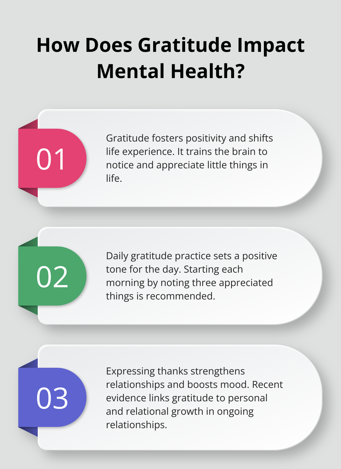 Infographic: How Does Gratitude Impact Mental Health? - positive tips